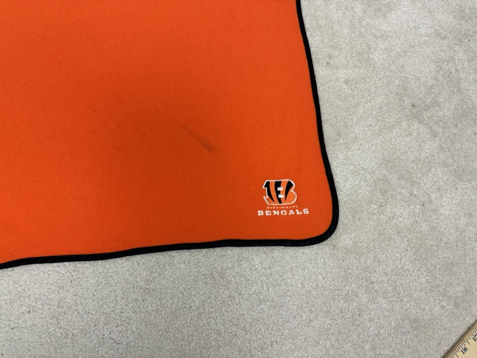 Manta Cincinnati Bengals naranja polar tiro NFL Reebok vintage Foto 2 de 4