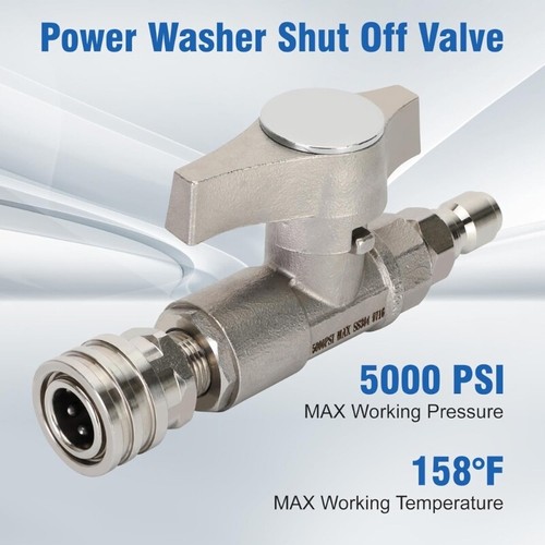 Quick Connecting 3/8in Ball Valves 5000PSI DN10 for Pressure Washer Tool - Bild 5 von 8
