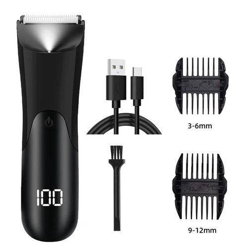 Men's Body Hair Trimmer Electric Groin Trimmer Wet/Dry Body Shaver Grooming - Picture 5 of 7