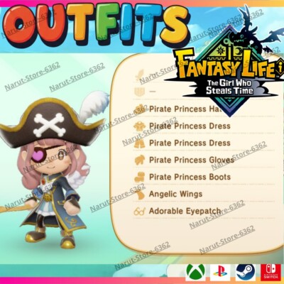 OUTFIT COLLECTION STEEL BEAST SET / FANTASY LIFE I: THE GIRL WHO STEALS TIME – Nuovo Sigillato – Nintendo Switch