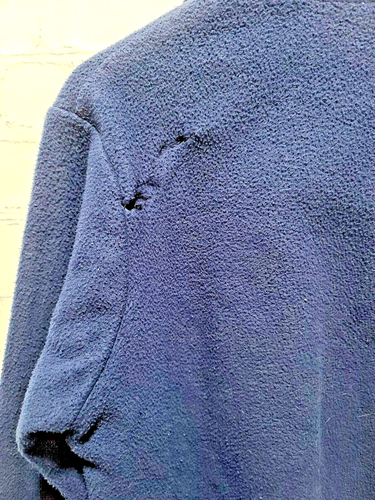 De Colección Años 70 Patagonia Primera Etiqueta Logotipo Grande 1/4 Cremallera Polar Para Mujer Mediano Azul C40 - Imagen 8 de 9