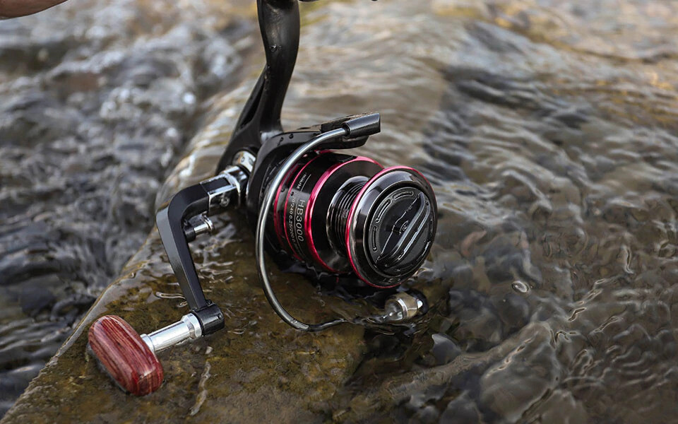 MULINELLO PROFESSIONALE Pesca LINNHUE Spinning Fondo Mare Fiume Lago Trota 8 kg - Foto 2 di 11