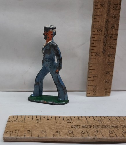 Vintage SPIELZEUGSOLDAT - MARINE MATROSE - lackiertes Metall - BARCLAY - beschädigt - Bild 5 von 12