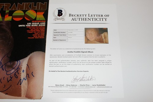 ARETHA FRANKLIN MOTOWN SIGNED 'TAKE A LOOK' VINYL RECORD ALBUM LP BECKETT COA - Picture 3 of 3