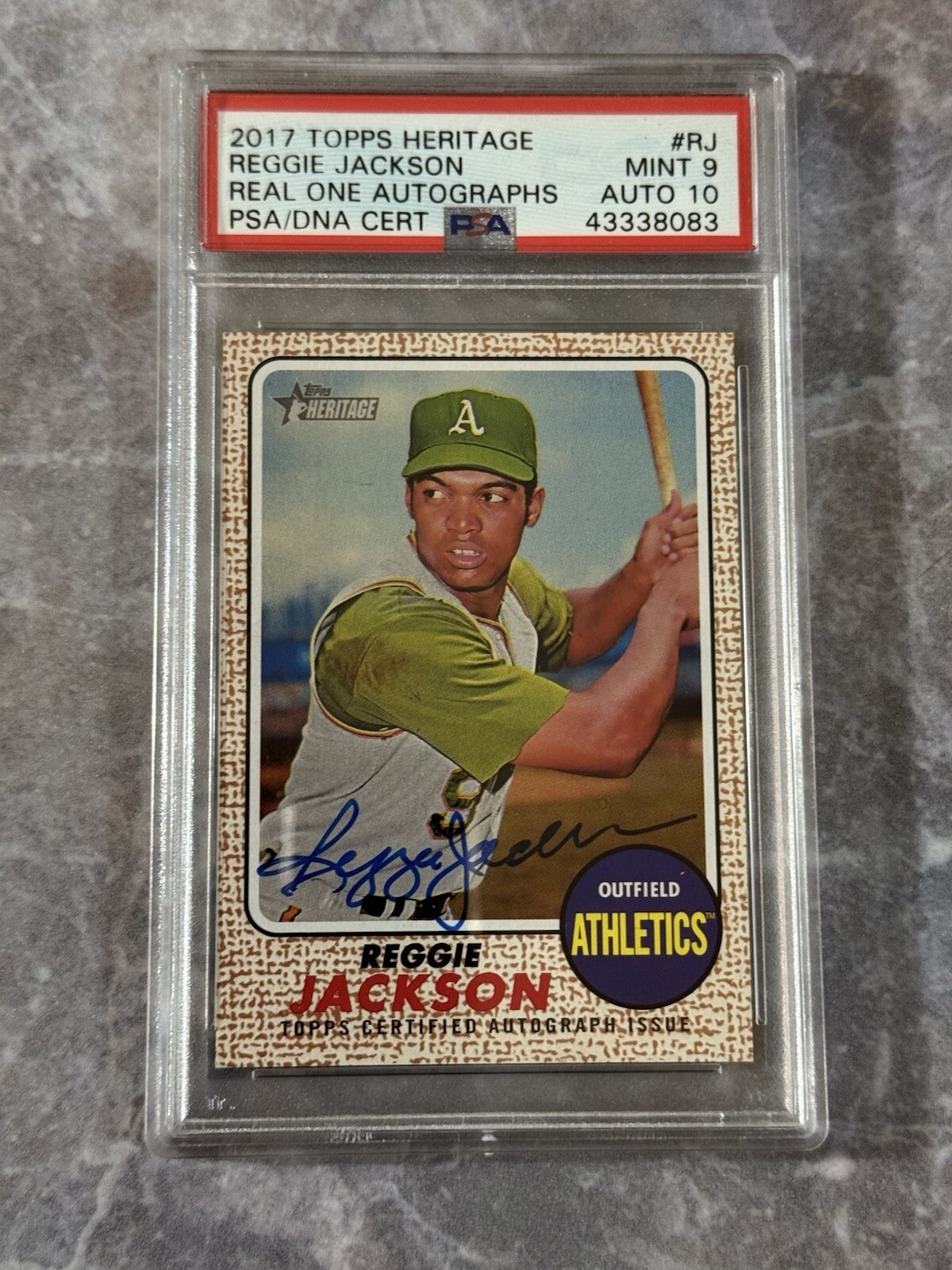 Reggie Jackson 2017 Topps Heritage Real One Autograph Oakland A’s