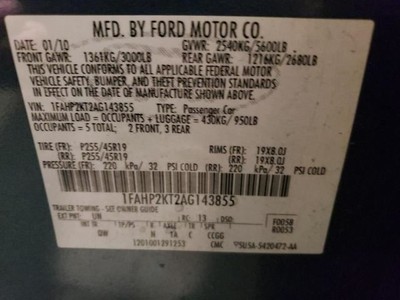 Chassis ECM ABS Control With Adaptive Cruise Fits 10-12 MKS