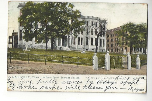 1907 Nashville, Tenn., Northern Front, Belmont College by Raphael Tuck