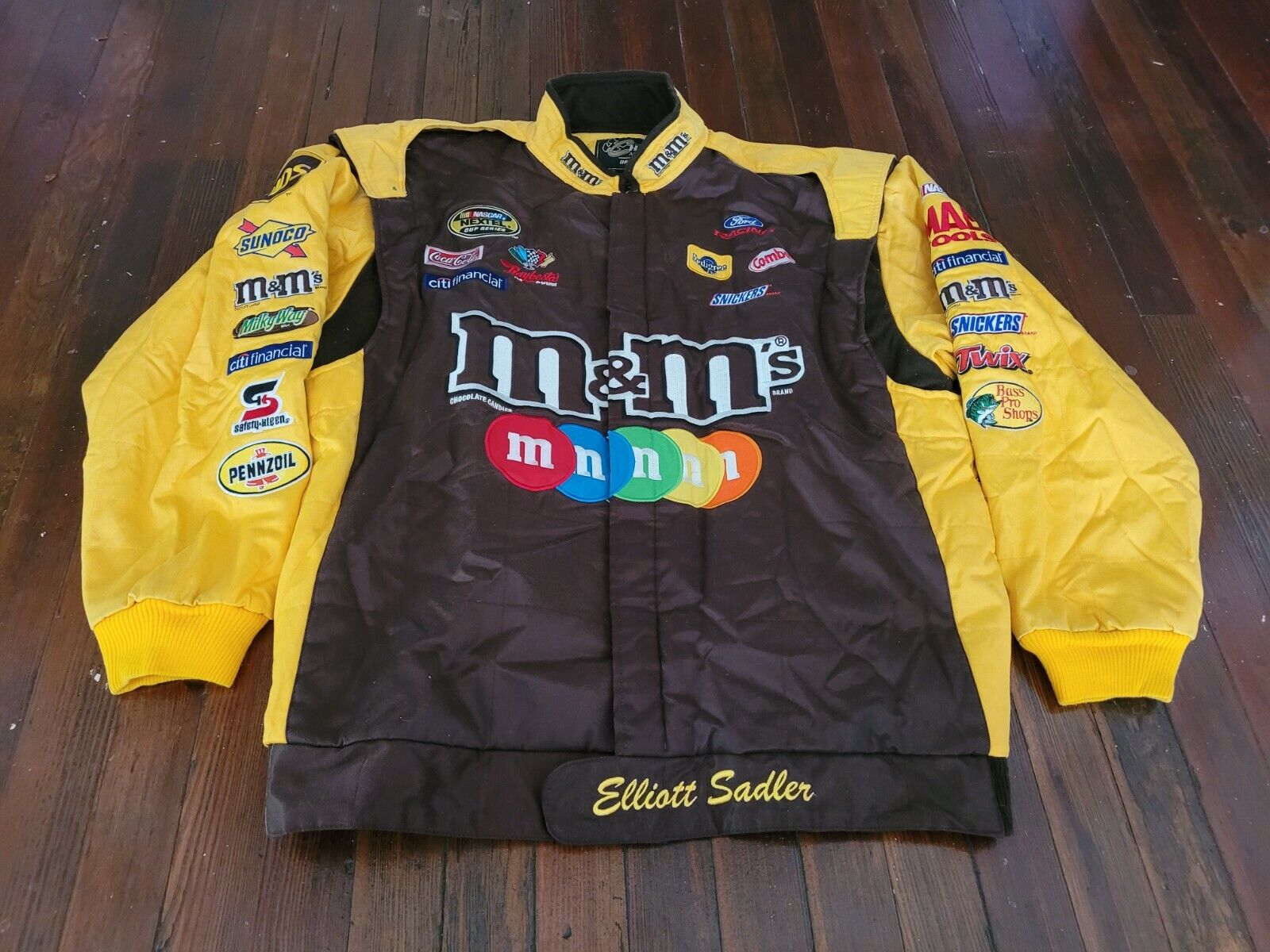 Chase Authentic Drivers Line M&M's NASCAR Jacket #38 Elliot Sadler size 2XL