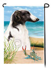 Borzoi Summer Beach Garden Flag