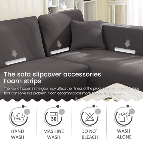 Sofa Covers Elastic Couch Cover L-shape Sectional Corner Sofa Slipcovers - Picture 32 of 119