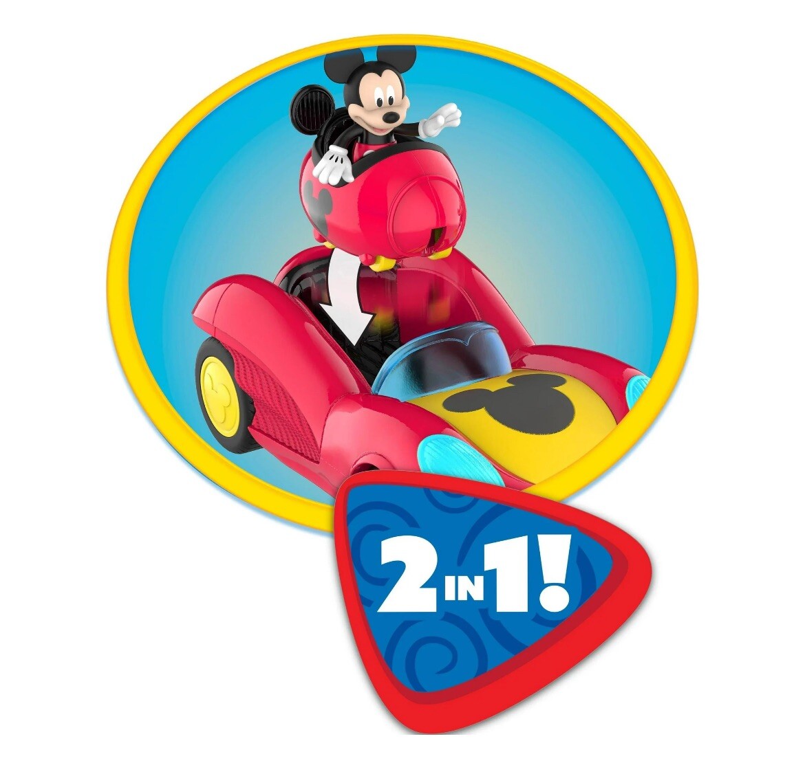 NIB~Disney Junior Mickey Mouse Deluxe Vehicle Set, Mickey Mouse