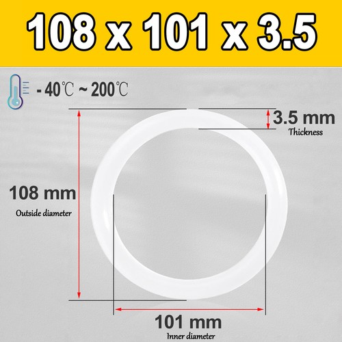 Metric VMQ Silicone Rubber O-Rings Seals 3.5mm Cross Section 2mm - 693mm ID - Imagen 111 de 204