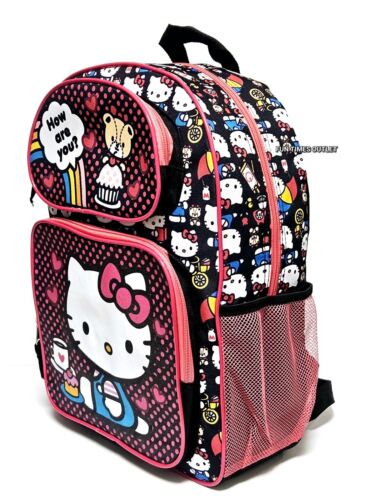 Sanrio Hello Kitty Large 16" School Backpack Carry All Travel Bag Book Bag New - Picture 2 of 9