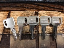 5 Ignition keys Hyster Forklift, Lull Telehandler, NH Skid Steer, Upright/Yale F