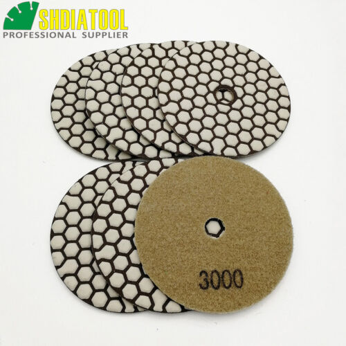 7pcs 4"/100mm Dry Diamond Sanding Disc Flexible Polishing Pads For Granite Tile - Picture 17 of 17