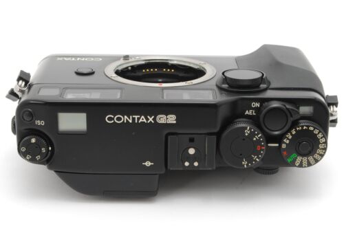 【MINT in Box】 Contax G2 Black + Planar 35mm F2 Lens w/Hood,Strap from JAPAN J37 - Picture 4 of 13