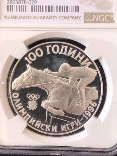 Bulgaria 1000 Leva 1995 100 Years Olympic Games NGC PF67 Ultra Cameo - Picture 2 of 4