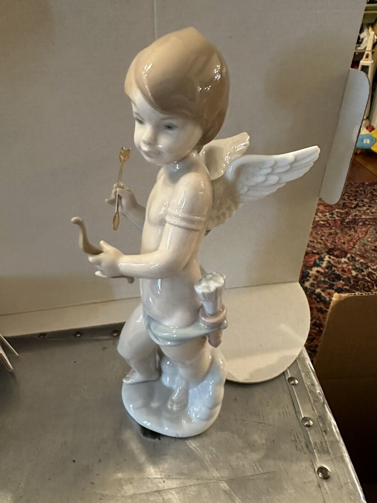 Lladro Cupid's Arrow Angel Figurine NIB Designed 2000 Retired 2003 #06596