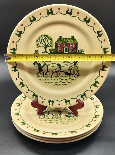 RARE Vintage Set of 4 Homestead Poppytrail Metlox 10” Dinner Plates California 1 - Picture 3 of 5