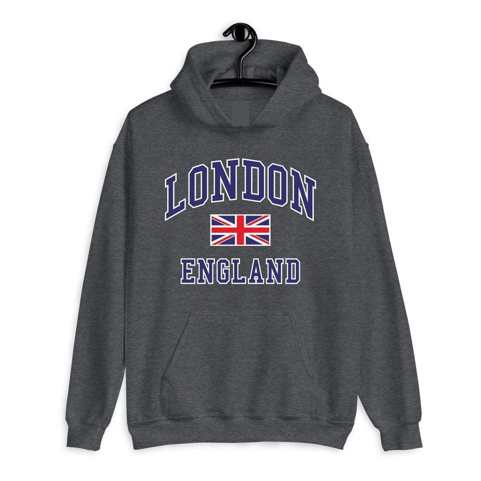 I Love London England Hoodie Tourist Novelty Souvenir Union UK Men ...