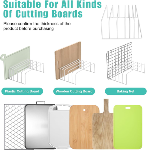 2-Pack Large Cutting Board Organizer Holder Rack Baking Cookie Pan Sheets - Picture 2 of 12