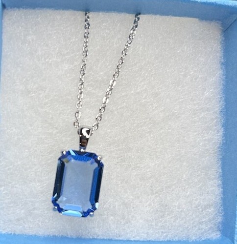 💎Collar Cristal Piedra de Toque Azul Rodio 15-18” Nuevo Estado - Imagen 8 de 8