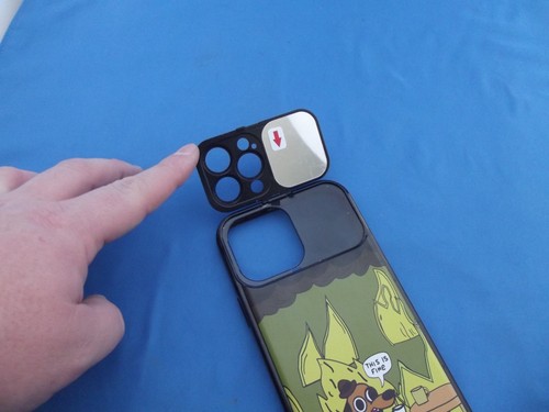 "This Is Fine" Cartoon Dog Flip Mirror Stand Case Cover for iPhone 14 Pro Max - Picture 2 of 2