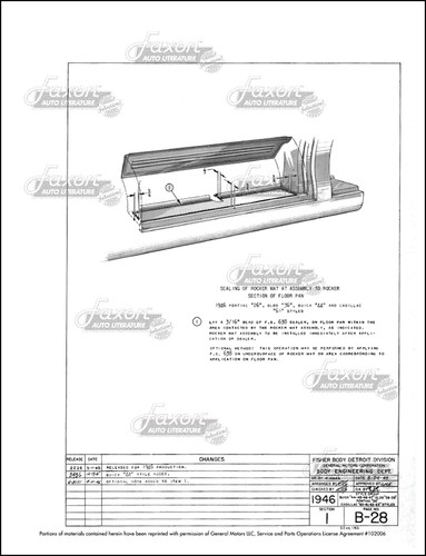 Juego manual de montaje de carrocería Cadillac Fisher 1946-1947 tapicería y prevención de ruido - Imagen 11 de 12