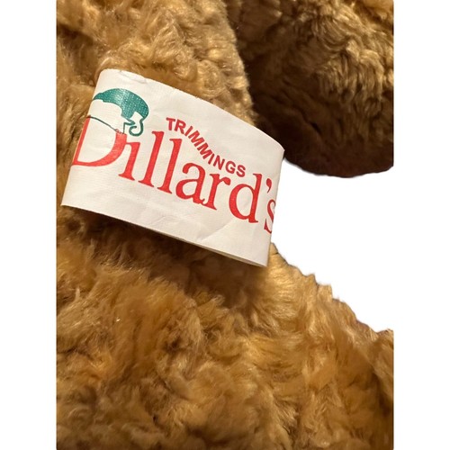 Vintage 2002 Dillards Trimming Stuffed Bear Plush Glasses Red Plaid Bowtie 16" t - Picture 5 of 5