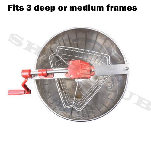 10% off 3 Frame Stainless Steel Honey Extractor Manual Honey Beekeeping Spinner - Picture 6 of 8