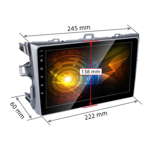 9" Android13 CarPlay For TOYOTA COROLLA 2007-2013 GPS Nav BT FM Car Stereo Radio - Picture 3 of 16