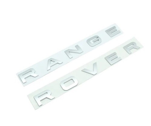 NEW Range Rover Hood Trunk Matte Silver Boot Badge Emblem Sport Evoque Dynamic - Picture 2 of 2