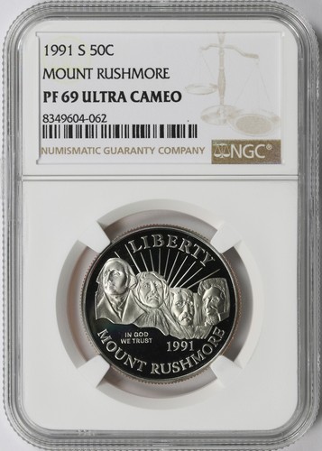 1991-S 50c Mount Rushmore Commemorative Half Dollar NGC PF69 Ultra Cameo