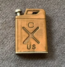 Novelty Jerrican US Lighter Nice Condition 1” 7/8  X  1” 1/4 Used Untested