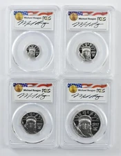 Lot (4) 1997-W $10/$25/$50/$100 American Platinum Eagle Reagan PR69 PCGS *3274
