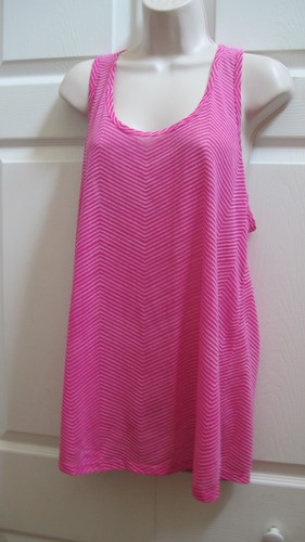 Camiseta sin mangas atlética RBK Performance para mujer XL rosa y blanco a rayas verticales nueva - Imagen 3 de 8