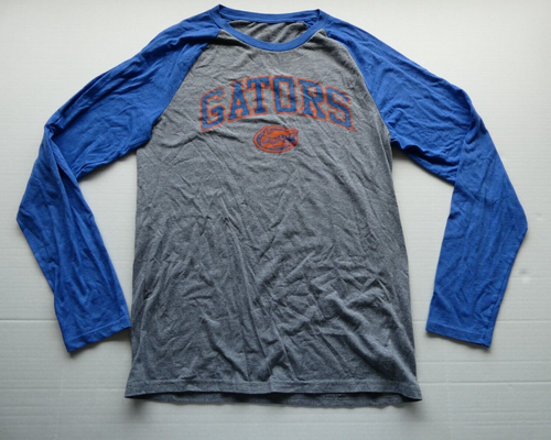 Florida Gators 3/4 Sleeves Shirt, Gray/Blue/Orange, Size Medium (M), Pre-Owned