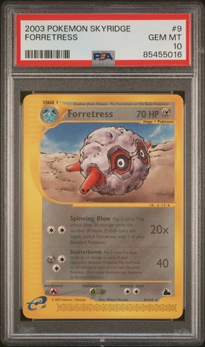 PSA 10 ๐ GEM MINT Forretress 9/144 RARE Skyridge E Reader Pokemon Card