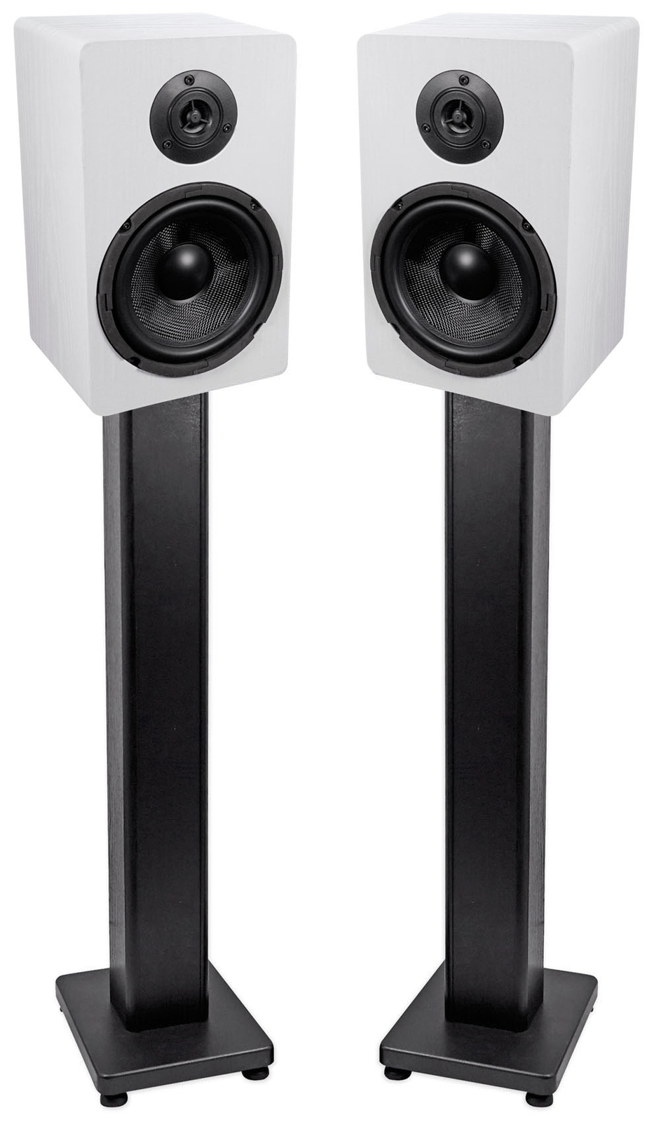 Пара колонок Rockville RockShelf 64W White 6.5 для домашних книжных полок + 28 подставок
