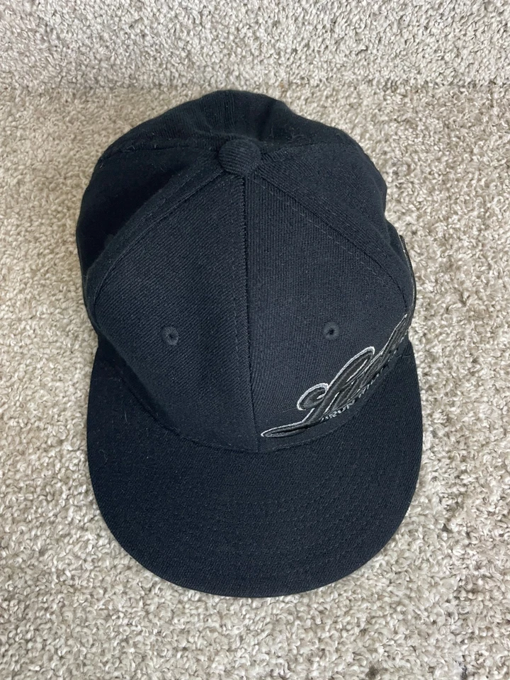 Lucky 13 одежда резинке крышка шляпа мужской маленький эластичной вышитый логотип черный - Изображение 2 из 4