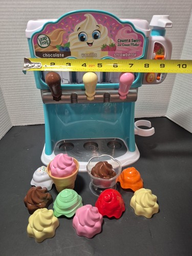 Juguete educativo para hacer helados LeapFrog Count & Swirl 13 piezas, usado pero funciona bien - Imagen 7 de 12