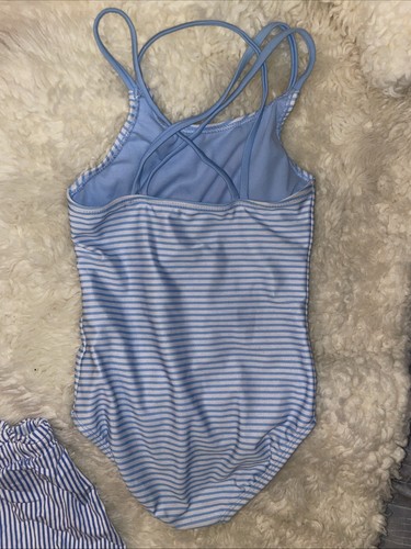 Disney Princess Ariel The Little Mermaid Girl One Piece Swimsuit Size 6+shorts - Picture 3 of 16