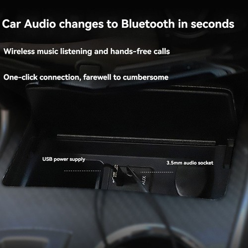 Bluetooth 5.1 AUX Autoadapter USB auf 3,5 mm Klinke Dongle Kabel Freisprech2575 - Afbeelding 2 van 7