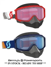  Scott Primal Snow Cross Goggles Dual Pane Lens Snowmobile Snowcross Nose Guard
