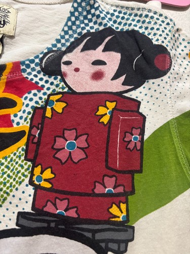RARE Vintage Lucky Brand Japanese Cat T Shirt - Picture 4 of 8