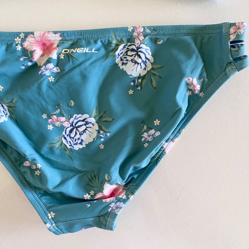 NEW O’Neill Girls “Chandler” Floral Ruffle Bralette swim set in teal -Size 10 - Picture 6 of 12