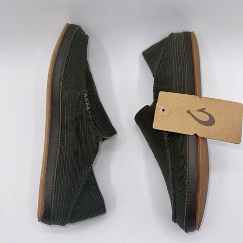 Olukai Moloa ‘Ie Slipper Men’s Size 8 Nori Green Corduroy - Picture 6 of 15
