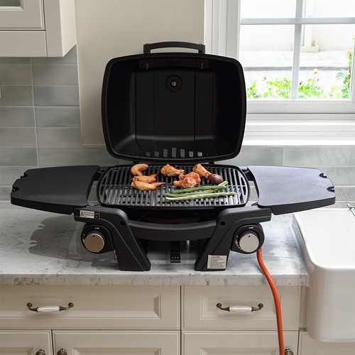 2 Burners Tabletop Gas Grill Barbecue Lid Thermometer Portable Camping BBQ Party - Picture 6 of 23
