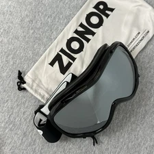 Zionor Snowboard Goggles Adult Lagopus Black Frame Silver Mirror Lenses Anti Fog