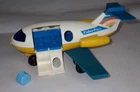 Vintage 1970-72 Fisher Price Little People Toy Jet Airplane Plane w/Luggage USA